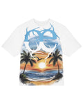 White Paradise Oversized Graphic T-Shirt